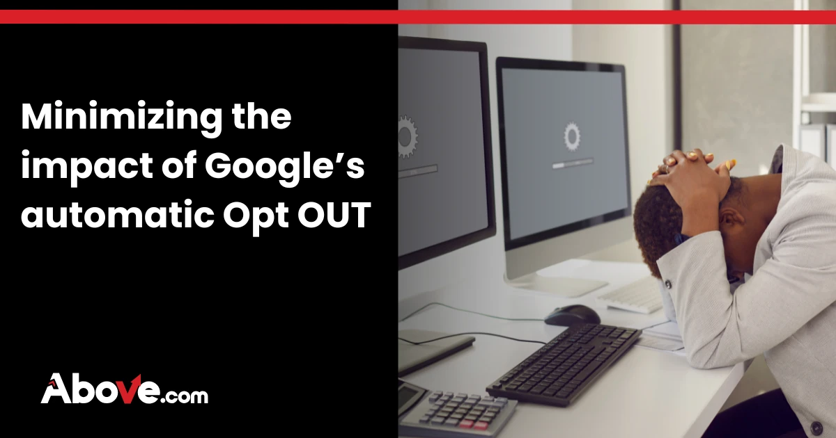 Above.com visual highlighting Google Ads opt-in process for domain traffic monetisation.