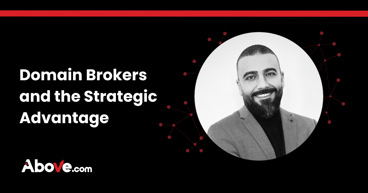 Domain broker smiling with confidence