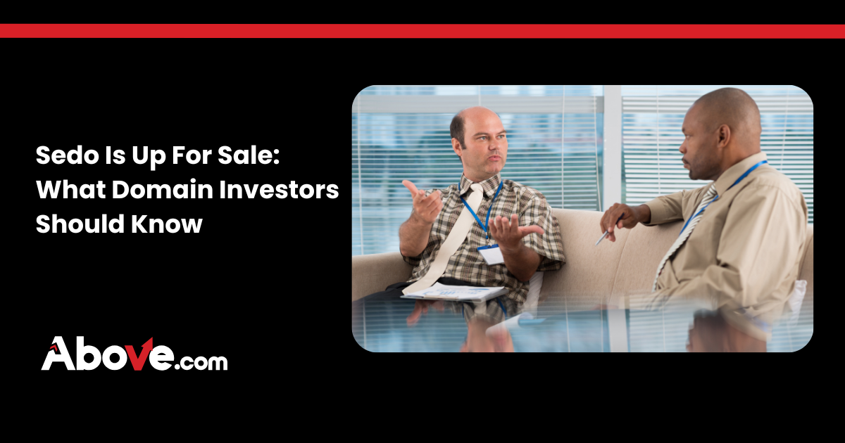 two domain investors discussing the sale of a business