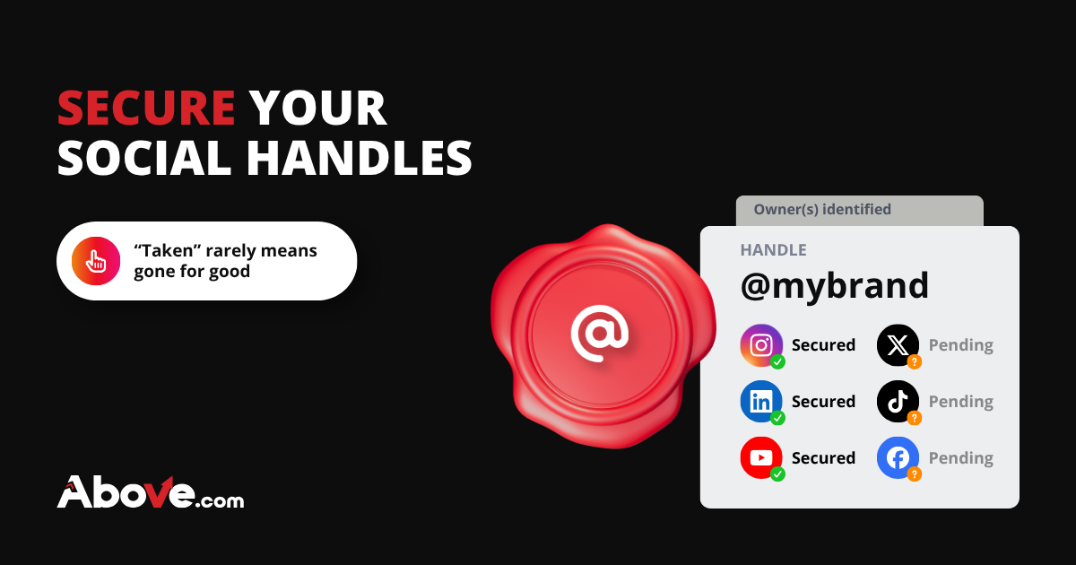 social media stamp next to small icons of social media platforms